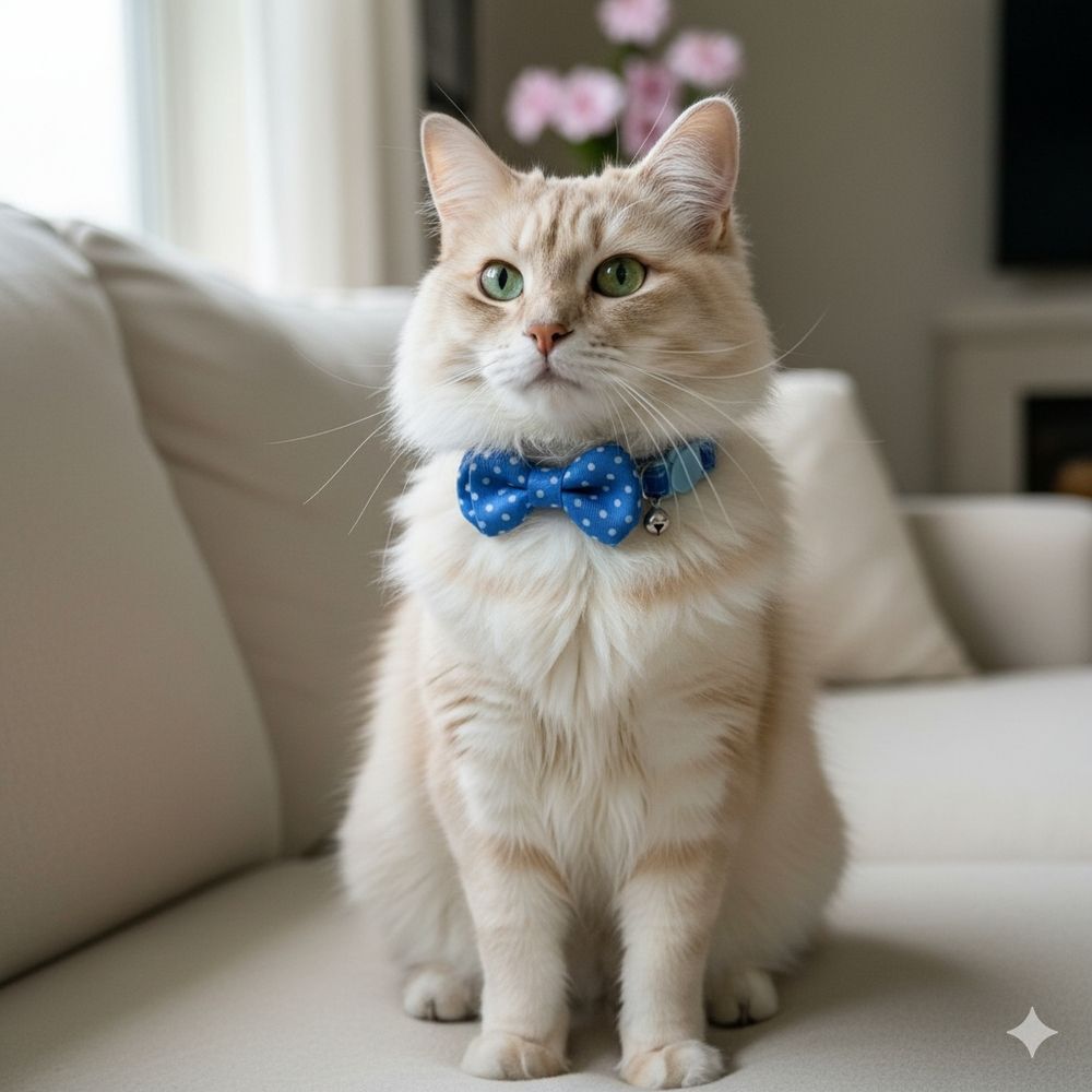 Whisker City NWT Blue Polka Dot Easter Easy Release Adult Cat Collar 8.5in-12in